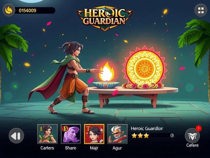 Heroic Guardian gameplay screenshot showing character combat